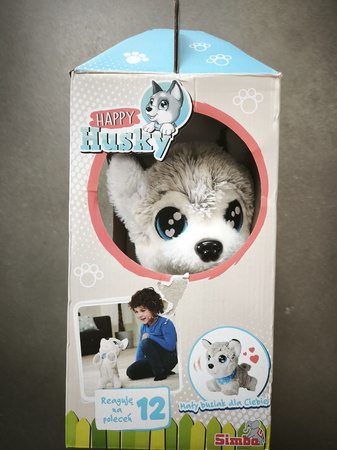 OUTLET Chi Chi Love Piesek interaktywny z apaszką 30 cm Dźwięk 3+ Happy Husky WADLIWY