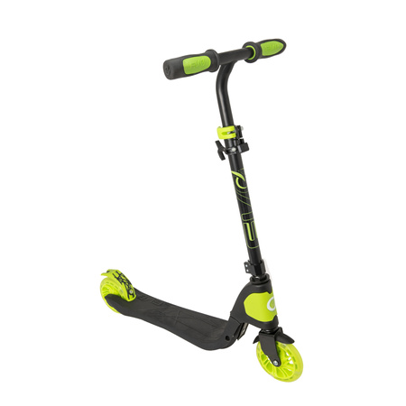 Evo Składana Regulowana Hulajnoga dla Dzieci Light Speed Czarno-limonkowy Świecące Kółka