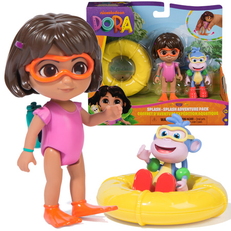 Dora Poznaje Świat Zestaw Splash-Splash 2 Figurki Dora i Butek + Akcesoria