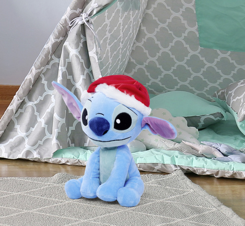 Disney Lilo&Stitch Maskotka Stich z czapką Mikołaja pluszak 27 cm