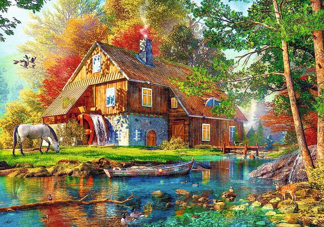 Puzzle 500 Chatka Nad Rzeka Trefl Premium Quality