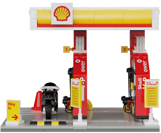 Klocki Konstrukcyjne Zestaw CaDA Shell Stacje paliw, Myjni samochodowe 2519 elementy