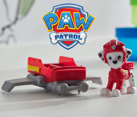 Psi Patrol Marshall figurka z deską hoverboard 6 cm