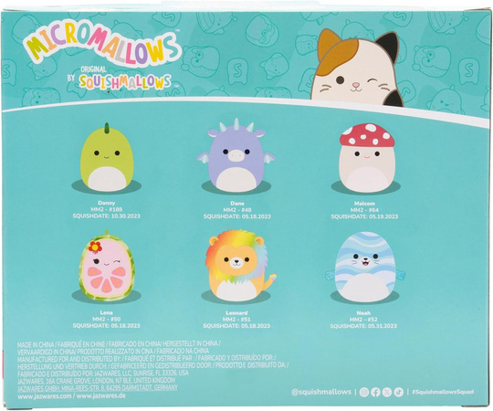 Zestaw 6 mini maskotek Micromallows Squishmallows