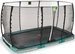 Trampolina ogrodowa z siatką zabezpieczającą do gruntu Allure Classic 214x366 cm zielona