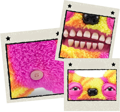 FUGGLER Pluszowy Potwór Old Tooth Maskotka Śmieszek Żółty 22 cm