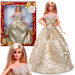 Barbie Lalka Kolekcjonerska Signature Holiday Joyeux Noel Złota Sukienka 6+
