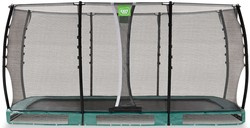 Trampolina ogrodowa z siatką zabezpieczającą do gruntu Allure Classic 244x427 cm zielona