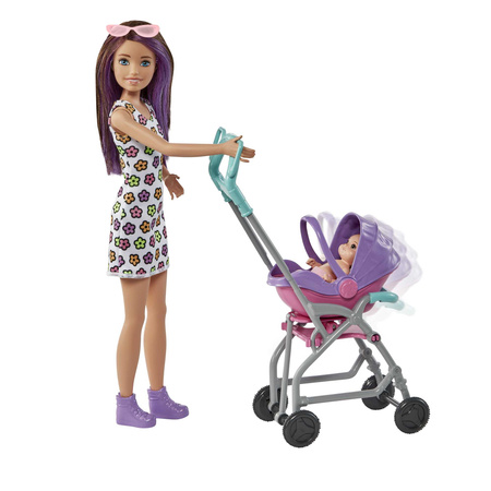 Barbie zestaw Lalka Skipper opiekunka niania Babysitters Inc. i akcesoria