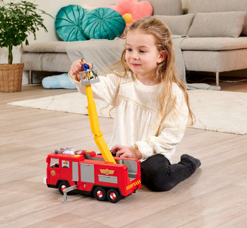 Strażak Sam Wóz strażacki Jupiter z drabiną + 2 figurki św/dź