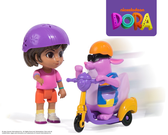 Dora Poznaje Świat Zestaw Zoom & Explore 2 Figurki Dora i Tico + Akcesoria