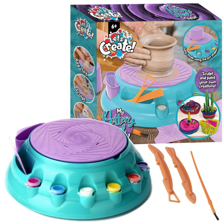 OUTLET Koło Garncarskie Dla Dzieci Zestaw do tworzenia ceramiki z kołem garncarskim USZKODZONE OPAKOWANIE