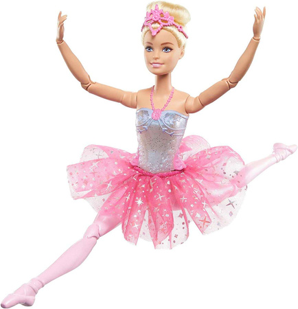 Barbie interaktywna lalka ballerina migająca światełka światło