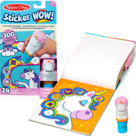 Książeczka Ze Stempelkiem I Naklejkami 300 Sztuk Jednorożce Melissa & Doug 