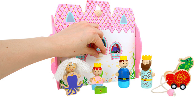 Podwodny Zamek zestaw drewniany z figurkami