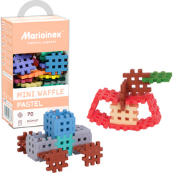 Klocki konstrukcyjne Mini Waffle 70 elementów w pastelowych kolorach Marioinex