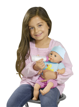 OUTLET Zestaw Bobas Laura głodna lalka 38 cm + smoczek, butelka i akcesoria do karmienia USZKODZONE OPAKOWANIE