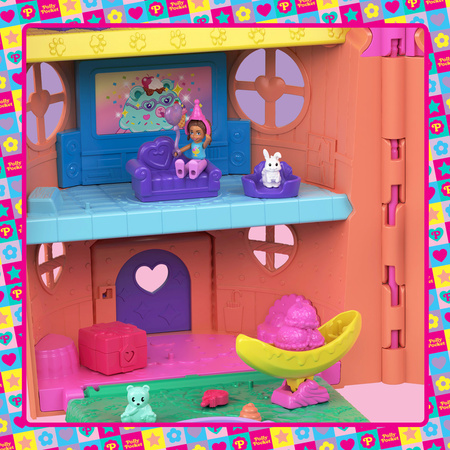Polly Pocket Domek Lodowy Deser Gelato House zestaw z figurkami i akcesoriami 25+ elementów