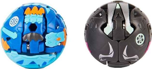 Bakugan Baku-Tin pudełko puszka pojemnik do przechowywania + 2 figurki i karty Sectanoid