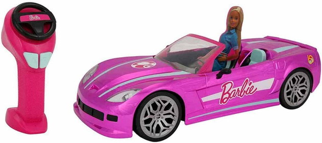 Zdalnie Sterowany różowy Kabriolet Barbie auto RC Dream Car 38 cm
