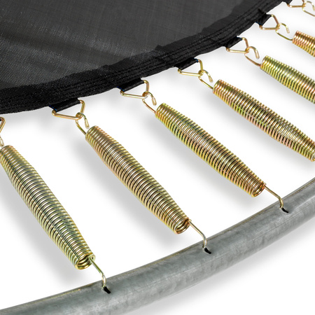 Trampolina ogrodowa z siatką zabezpieczającą na nóżkach Allure Premium 214x366 cm zielona