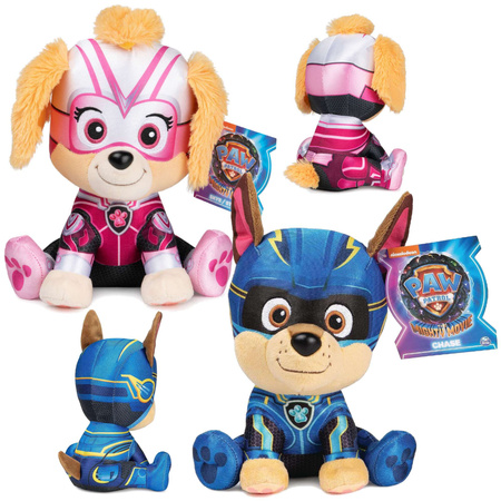Psi Patrol The Mighty Movie Wielki Film Kosmopieski Maskotki Skye oraz Chase pluszak miękka przytulanka Piesek 23 cm