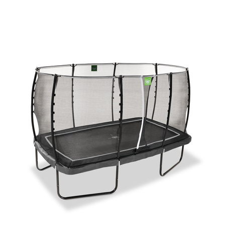 Trampolina ogrodowa z siatką zabezpieczającą na nóżkach Allure Classic 214x366 cm czarna