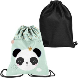 Paso Plecak Worek szkolny Premium na buty obuwie kapcie Miś Panda seledynowy