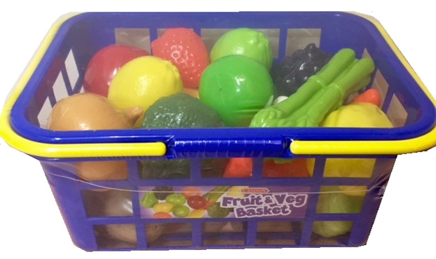 Plastikowe warzywa owoce do kuchni koszyk sklepowy zakupy Casdon