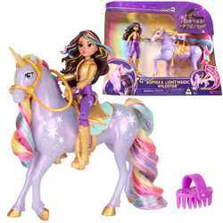 Unicorn Academy Zestaw Figurki Sophia & Wildstar dziewczyna i jednorożec ze światłem+ akcesoria