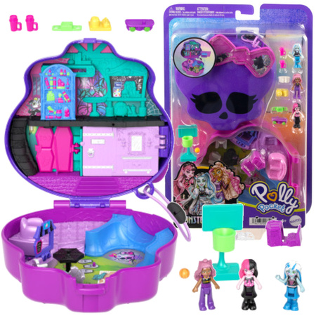 Polly Pocket Zestaw Kompaktowy Monster High figurki i akcesoria