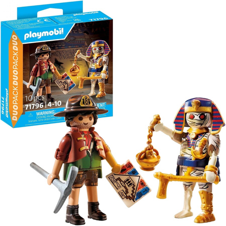 Playmobil Duo Pack Zestaw Uzupełniający Poszukiwacz Skarbów i Mumia 10 elementów