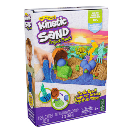 Zestaw do zabawy Kinetic Sand Piasek kinetyczny Project Planet Żółwie Morskie