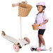 OUTLET EVO Regulowana Trójkołowa Hulajnoga dla Dzieci z Koszyczkiem Mini Cruiser Basket Różowa USZKODZONE OPAKOWANIE