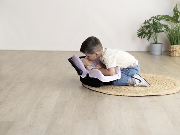 Nosidełko fotelik samochodowy 2w1 dla lalek długości do 42 cm Maxi Cosi różowe