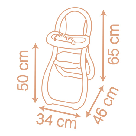 Smoby Baby Nurse Krzesełko do karmienia dla Lalek Zestaw dla Małych Opiekunek