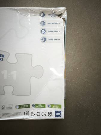 OUTLET Dwustronne Puzzle 24 elementy Super Maxi Radosny Dzień Peppy 3w1 USZKODZONE OPAKOWANIE