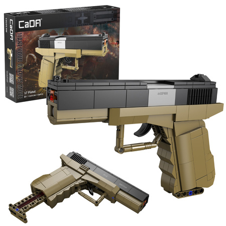 Klocki Konstrukcyjne Cada broń Pistolet 17 Pistol 5 naboi 338 elementów