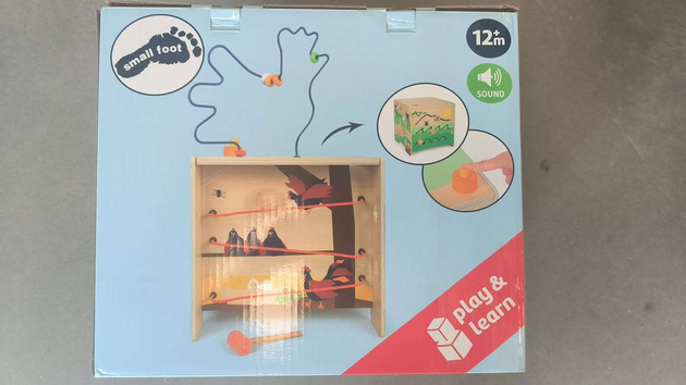 OUTLET Kostka aktywności drewniana farma XXL 62 cm przeplatanka sorter 5w1 duża NIEKOMPLETNA