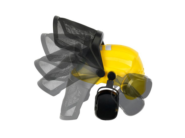 Klein Bosch kask zabawkowy drwala z przyłbicą ochronną i nausznikami