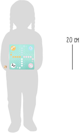 Small Foot Drewniany chińczyk Zwierzątka Ludo Animals pastel + drewniana układanka wieża Królik