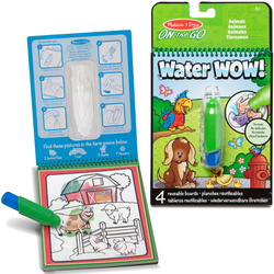 Zestaw Wodna kolorowanka Zwierzęta + długopis Water Wow Animals Coloring Book