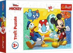 Puzzle 30 elementów Myszka Miki i wesoły domek