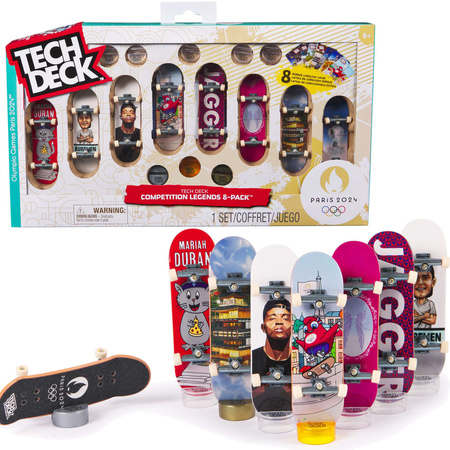Tech Deck zestaw Competition Legends Paris 2024 8 deskorolek +akcesoria