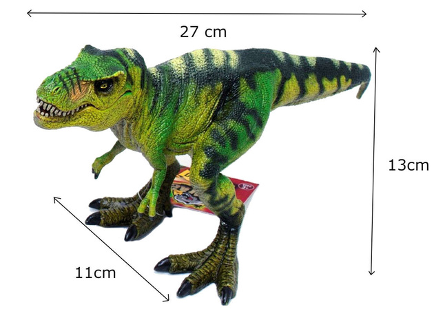 OUTLET Dino Tyranozaur T-rex Dinozaur Duża Ruchoma Figurka 27 Cm WADLIWY