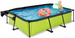 Basen ogrodowy 300x200x65 cm z pompą filtrującą i markizą zielony