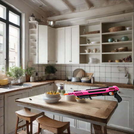 Broń na muchy komary karabinek ekologiczny na sól Bug-A-Salt 3.0 Pink Passion Assassin