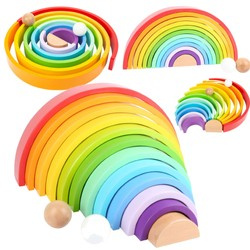 Small Foot Drewniana Układanka Tęcza XL Montessori