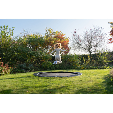 Trampolina ogrodowa ziemna sportowa EXIT InTerra 244 cm czarna