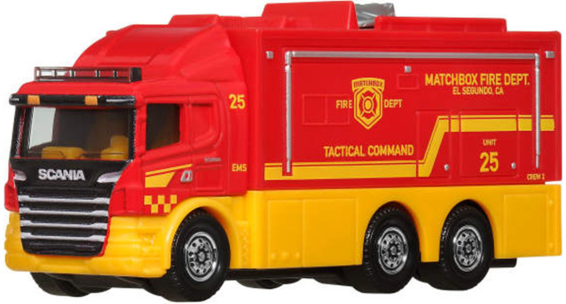 Matchbox Working Rigs Scania Tactical Command Center Straż Pożarna Pojazd ratunkowy